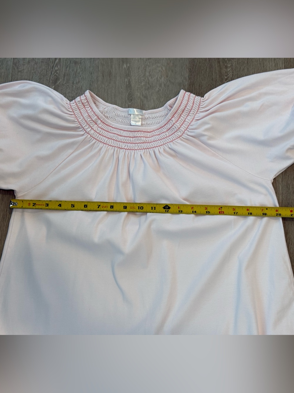 Lake Pajamas Smocked Nightgown Sleep Dress Light Pink Pima Cotton Medium Cottage - Picture 7 of 7